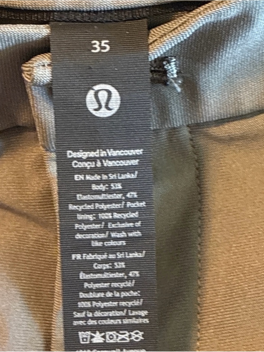 Lululemon Mens 35x33 ABC Pant Classic Fit Green 5 Pocket Chino - Picture 2 of 9
